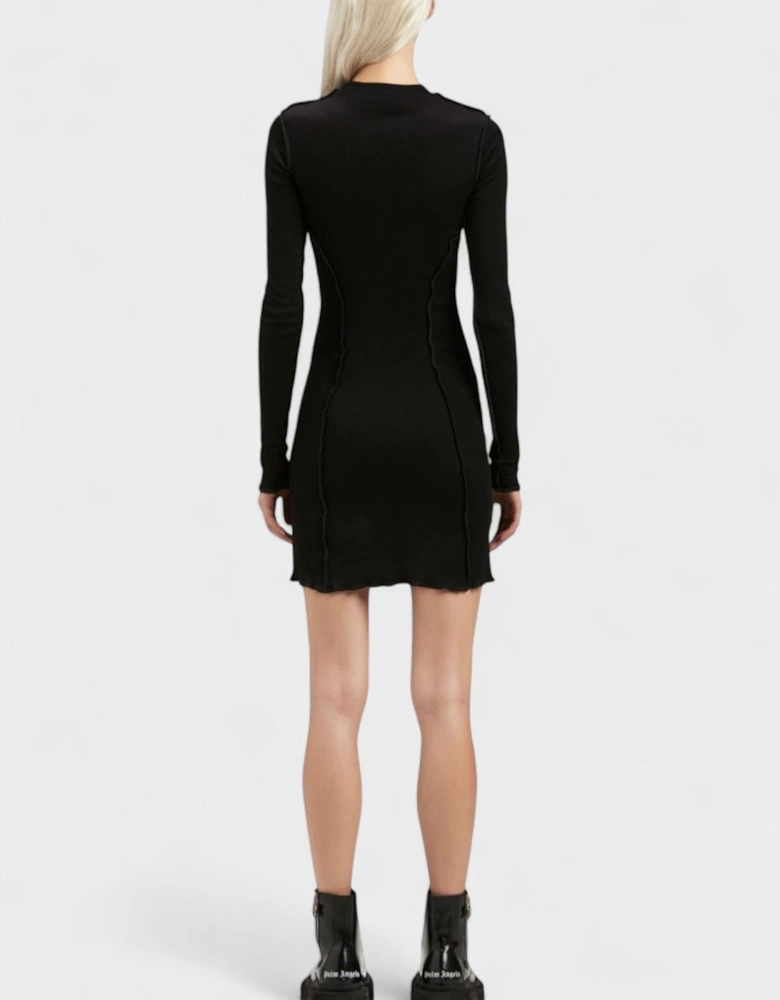Logo Dress Long Sleeve Black