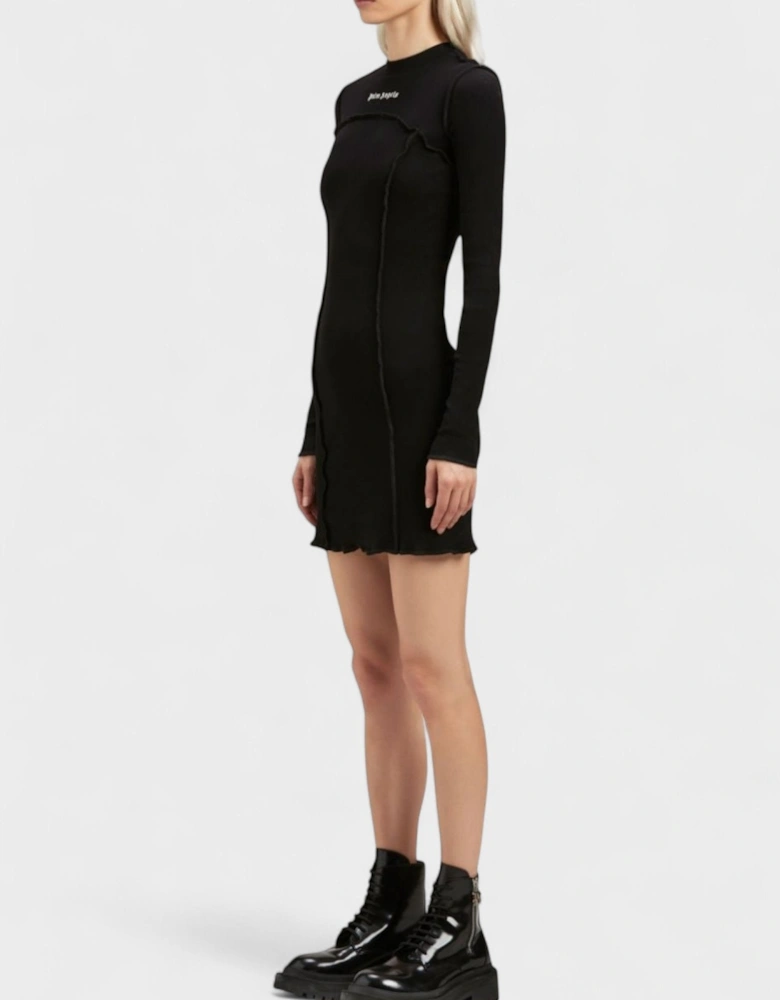 Logo Dress Long Sleeve Black