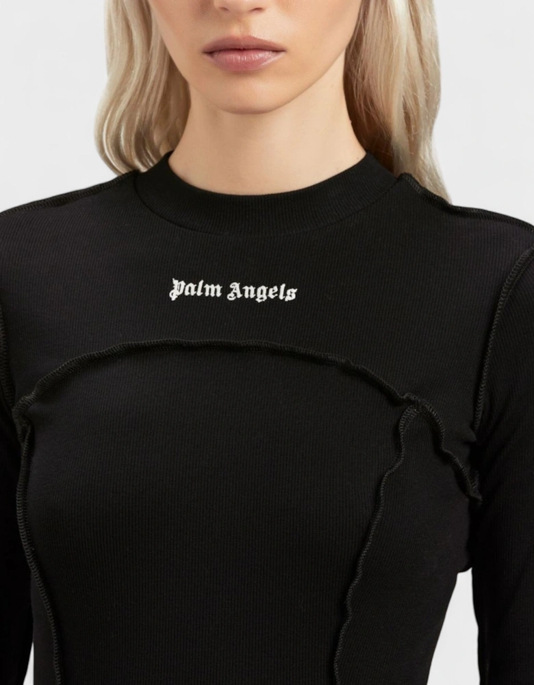 Logo Dress Long Sleeve Black
