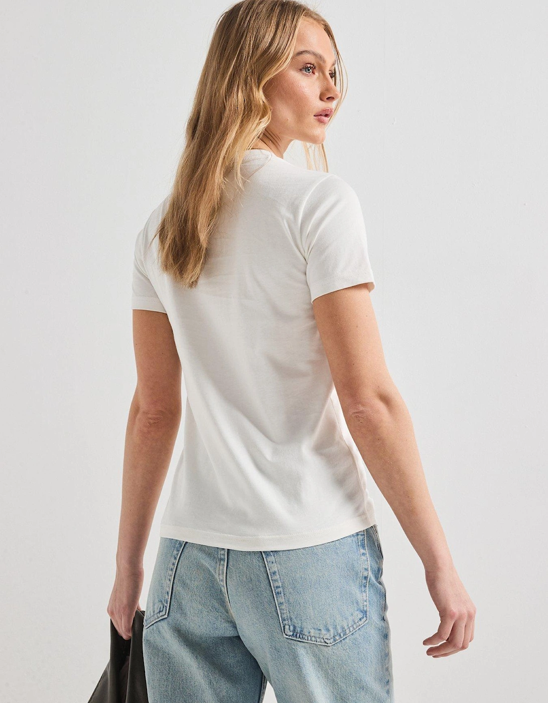 Womens Chuck Patch Overlay Tee - White