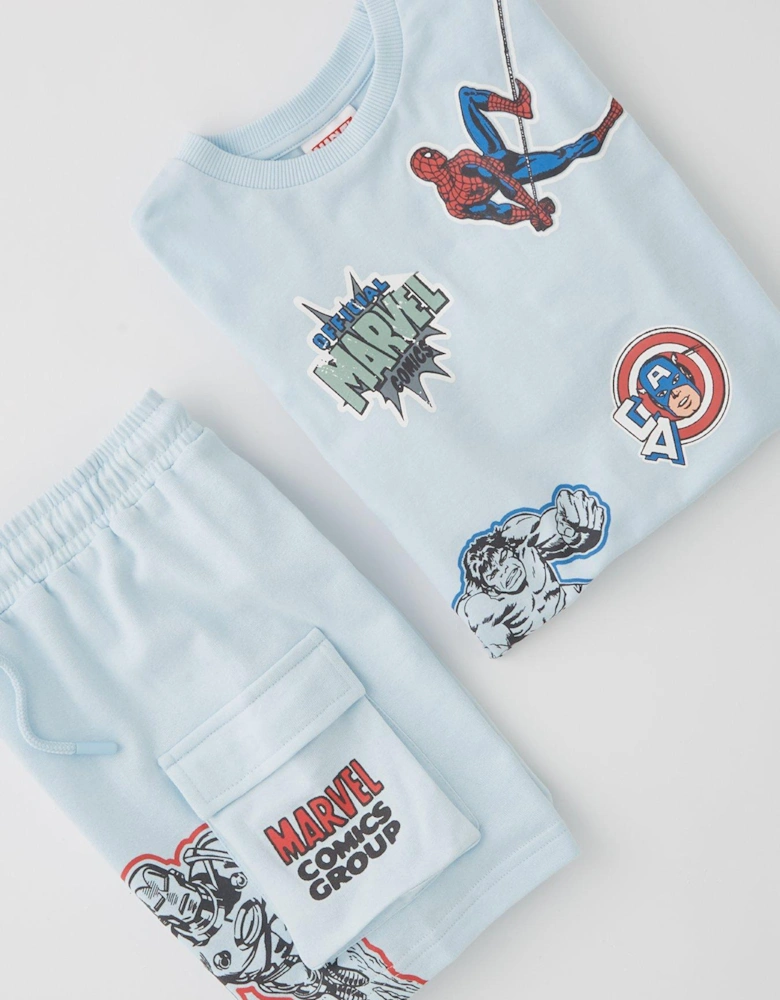 Top And Sweat Shorts Set - Multi