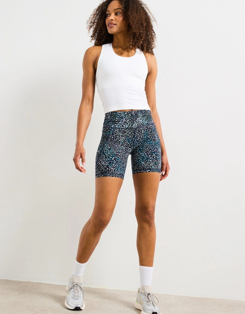 Womens Training Power 6 Biker Shorts - Blue