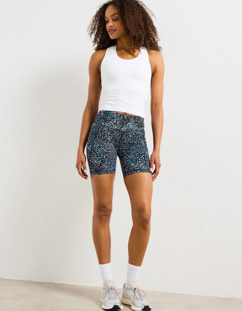 Womens Training Power 6 Biker Shorts - Blue