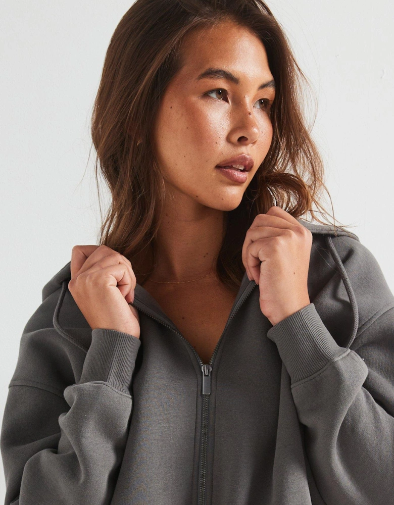 The Essential Zip Through Hoodie - Grey