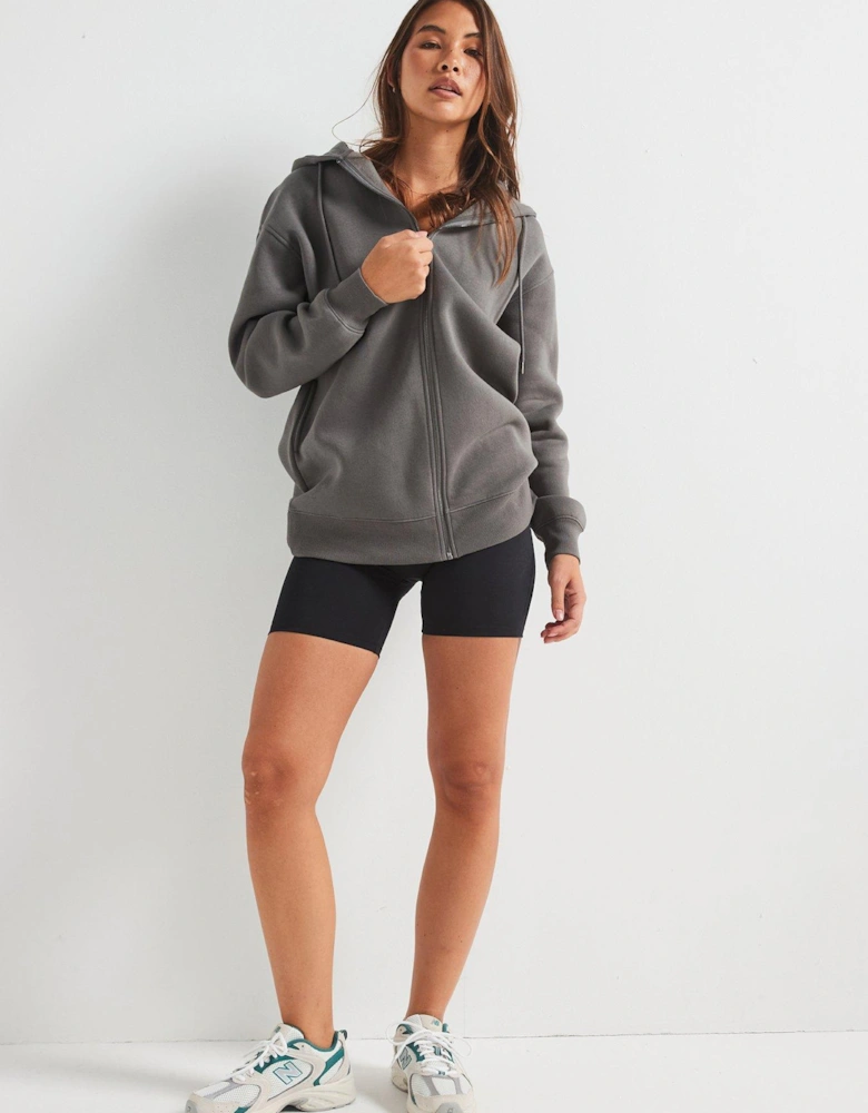 The Essential Zip Through Hoodie - Grey