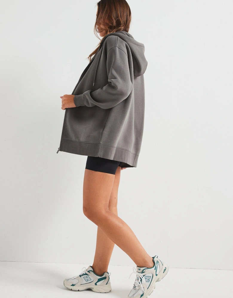 The Essential Zip Through Hoodie - Grey