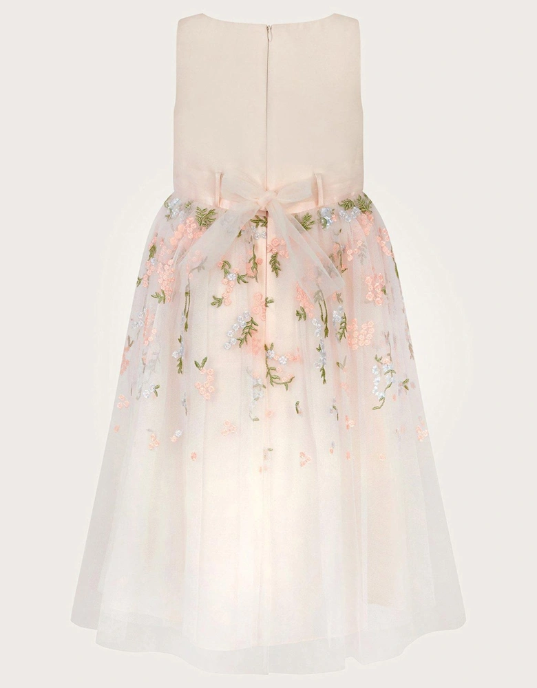 Girls Maggie 3d Floral Dress - Light Cream