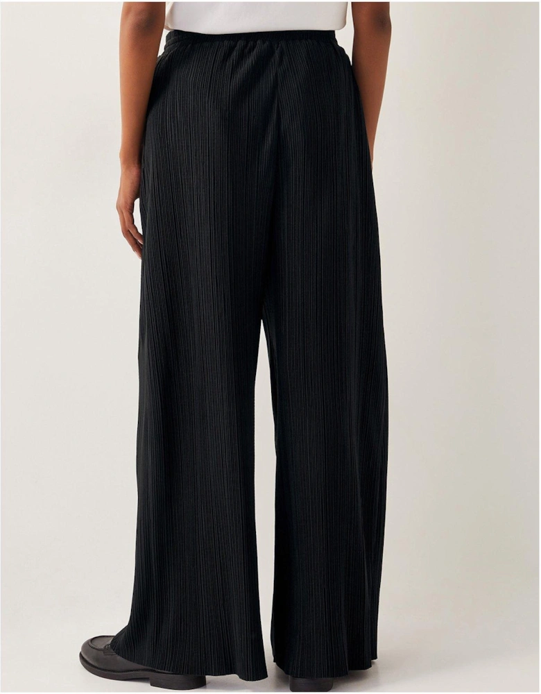 Paula Plisse Trousers - Black