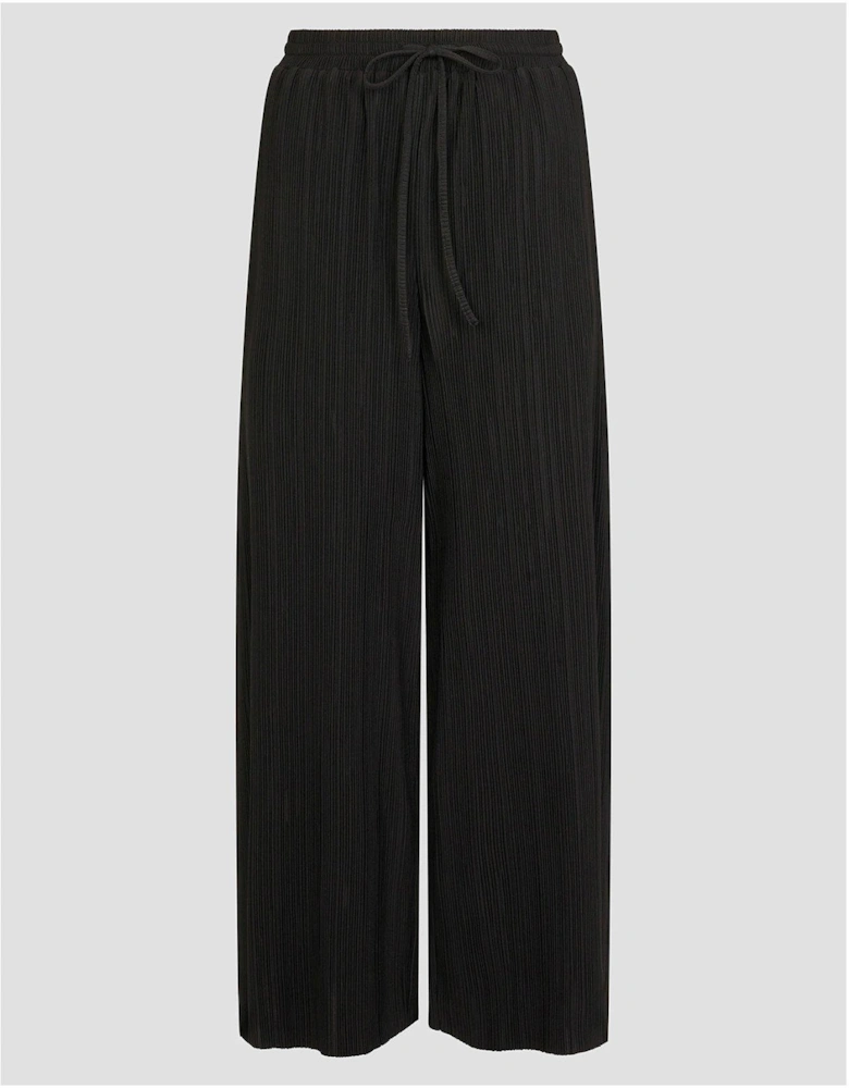 Paula Plisse Trousers - Black