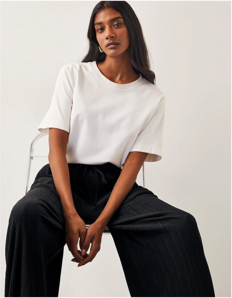 Paula Plisse Trousers - Black