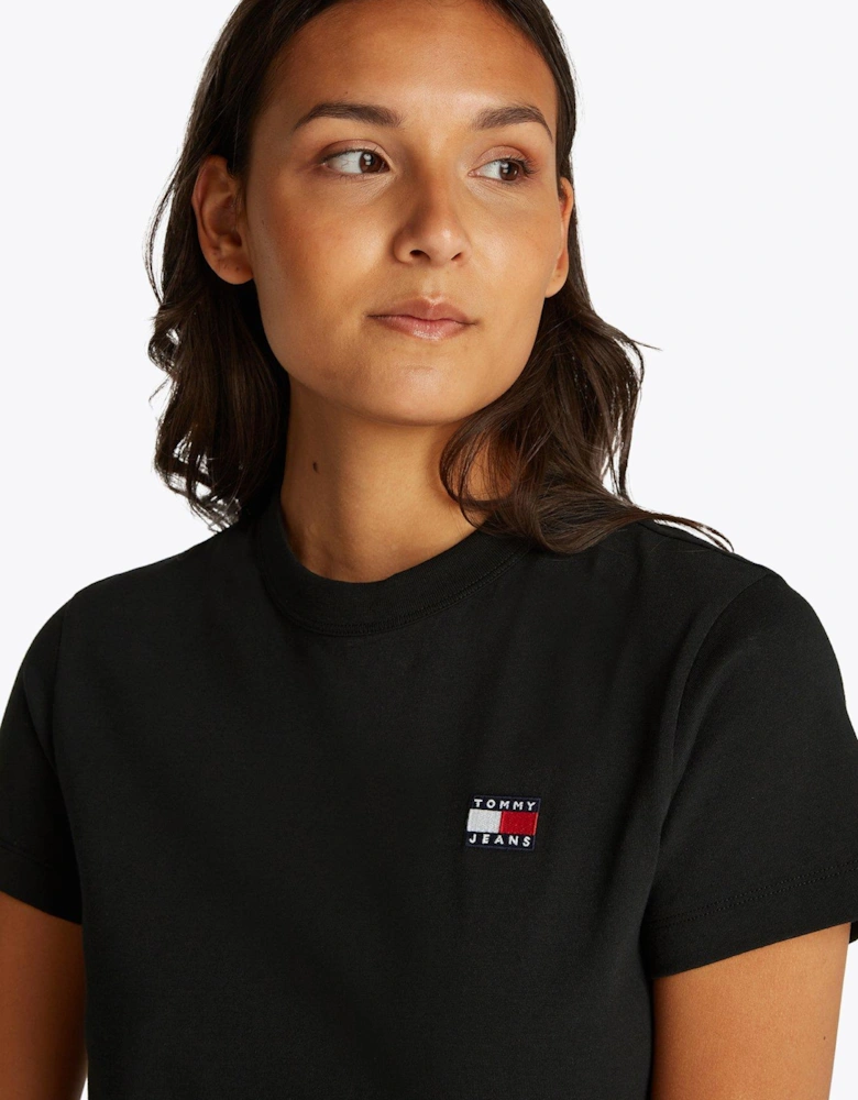 Badge Logo Relaxed T-Shirt - Black