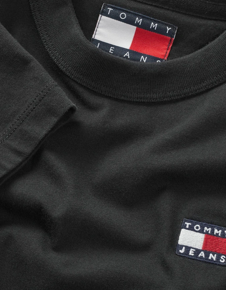 Badge Logo Relaxed T-Shirt - Black