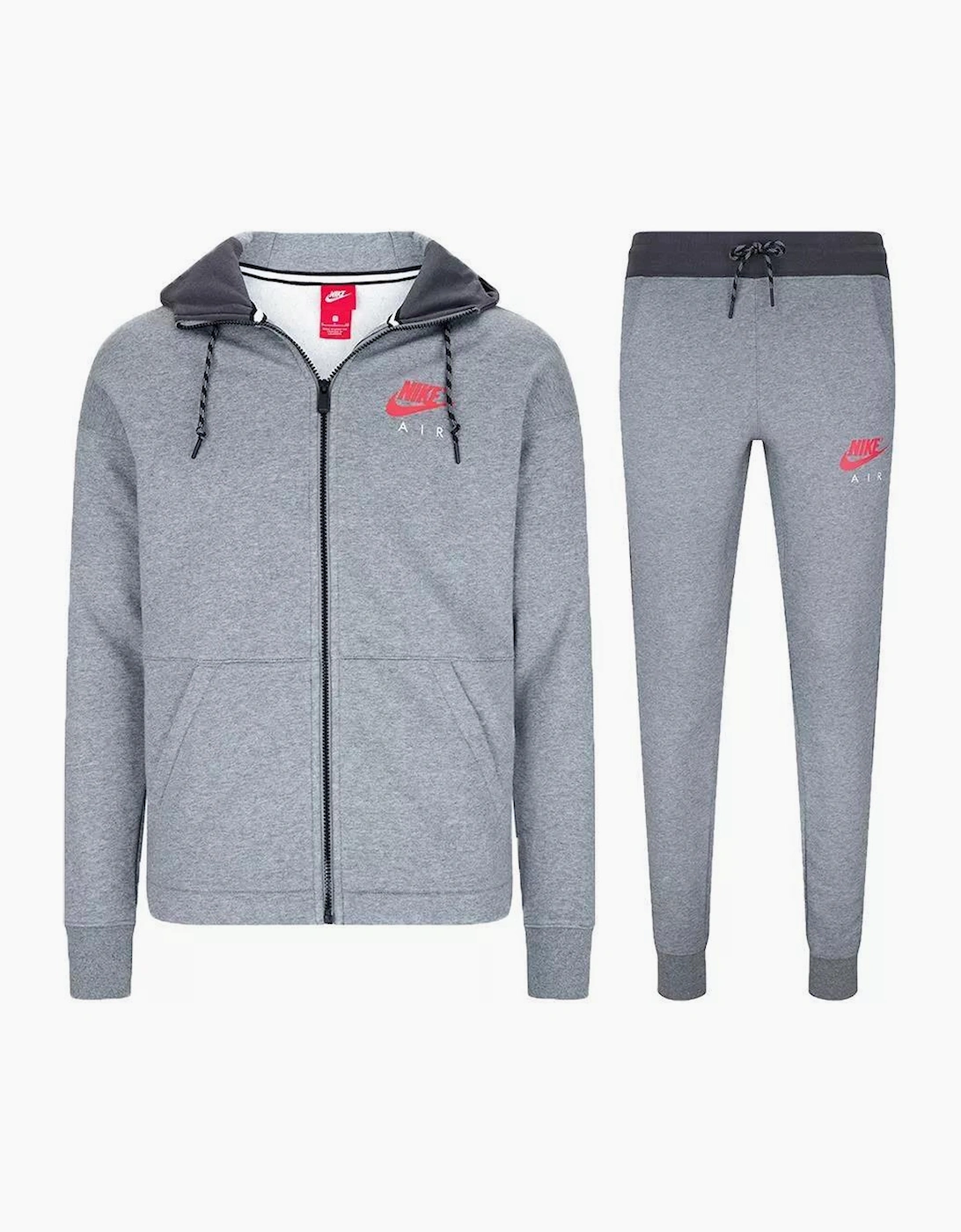 Nike Men's Nike Air Full Zip Men's Fleece Hooded Tracksuit Grey