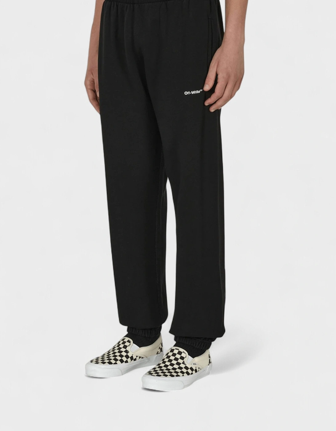 Wave Outline Diag Slim Sweatpants Black