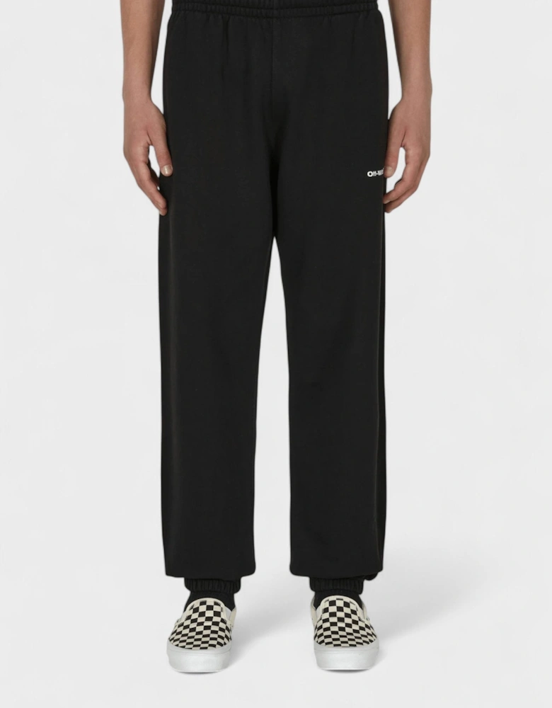 Wave Outline Diag Slim Sweatpants Black