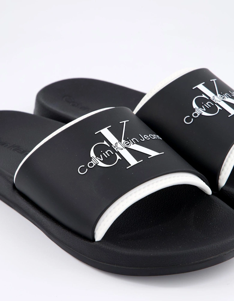 Neoprene Logo Sliders - Black/White