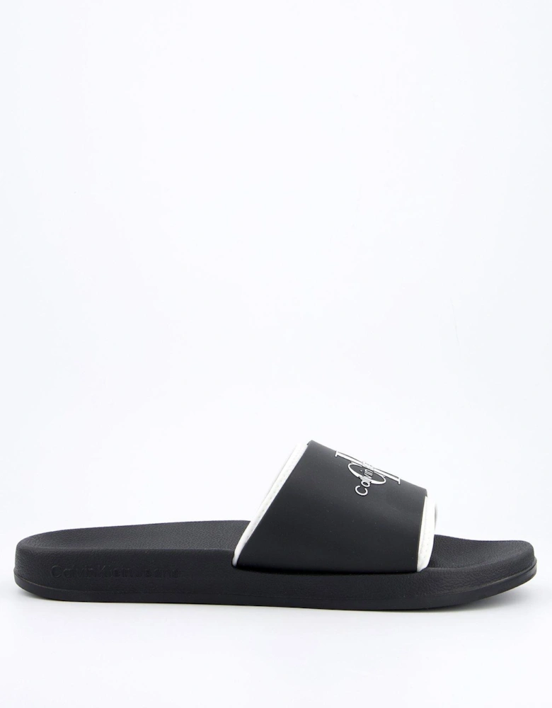 Neoprene Logo Sliders - Black/White