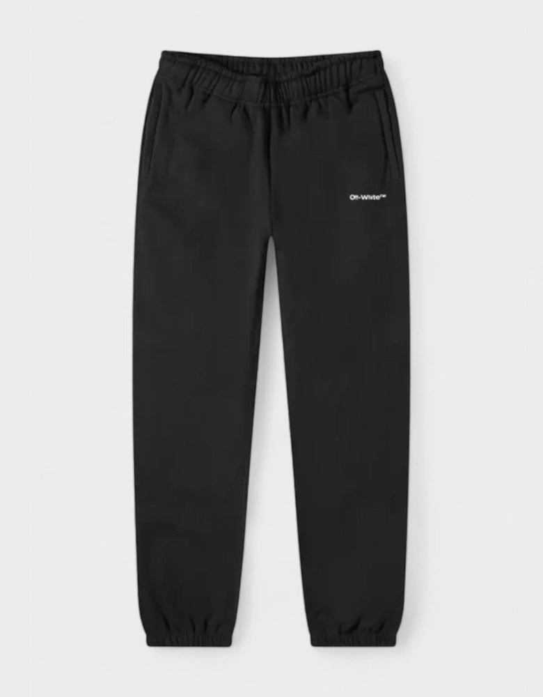 Wave Outline Diag Slim Sweatpants Black