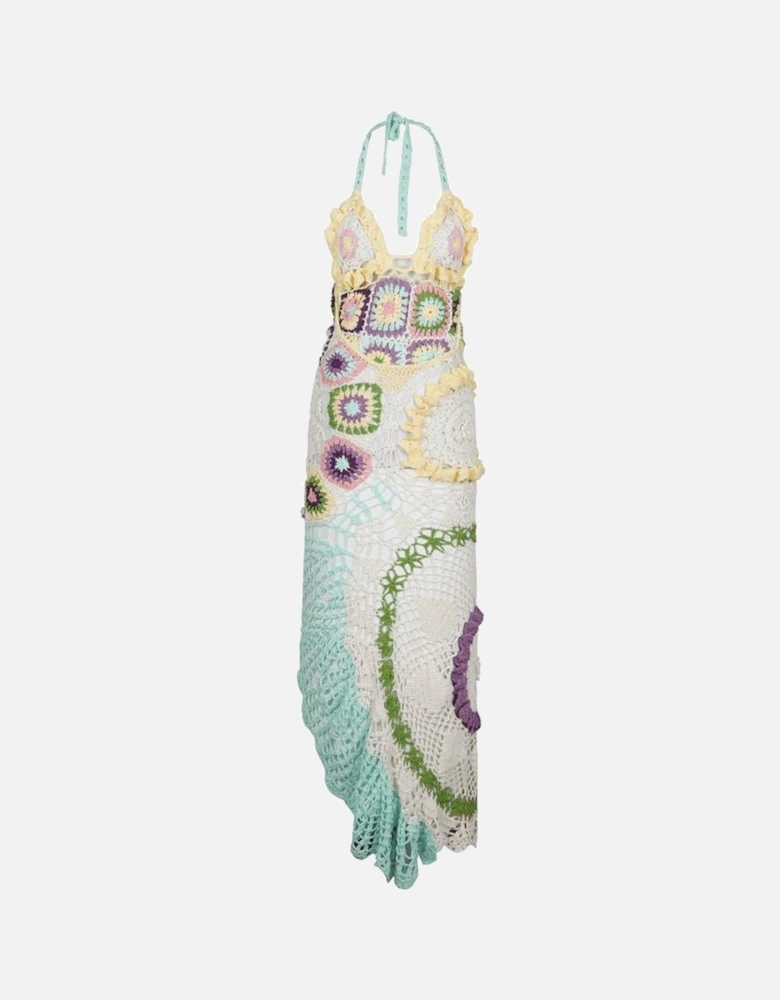 Octavia Crochet Party Dress Multi-Coloured