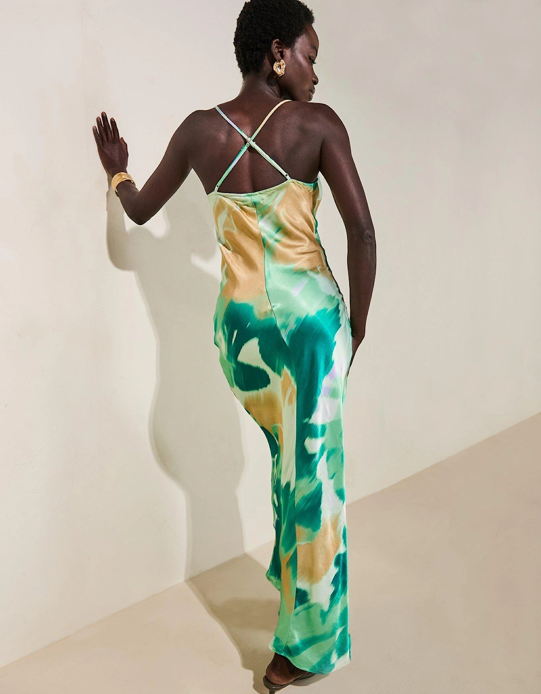 Abstract Column Maxi Dress - Multi