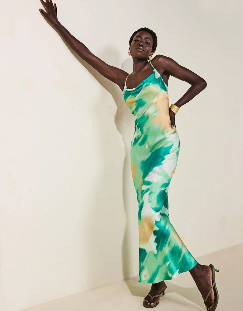 Abstract Column Maxi Dress - Multi