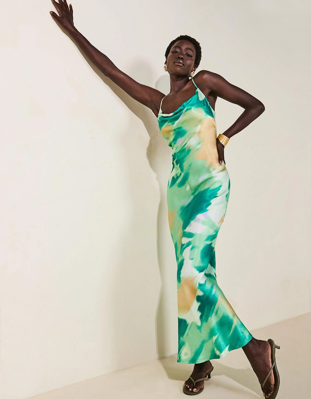 Abstract Column Maxi Dress - Multi