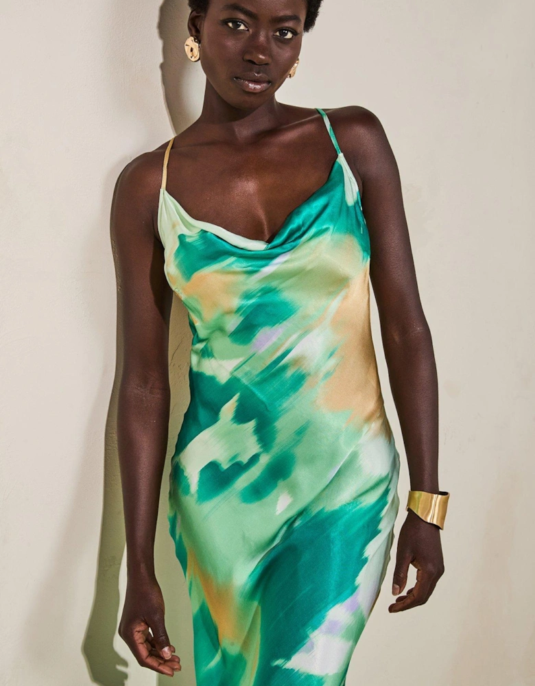 Abstract Column Maxi Dress - Multi