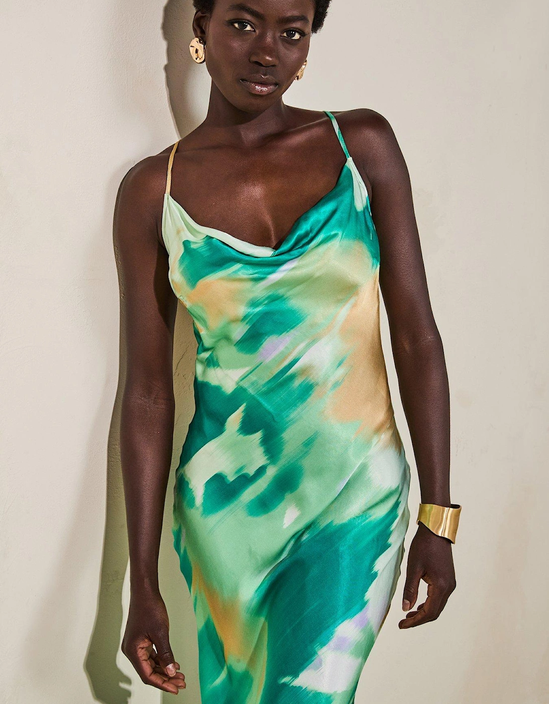 Abstract Column Maxi Dress - Multi