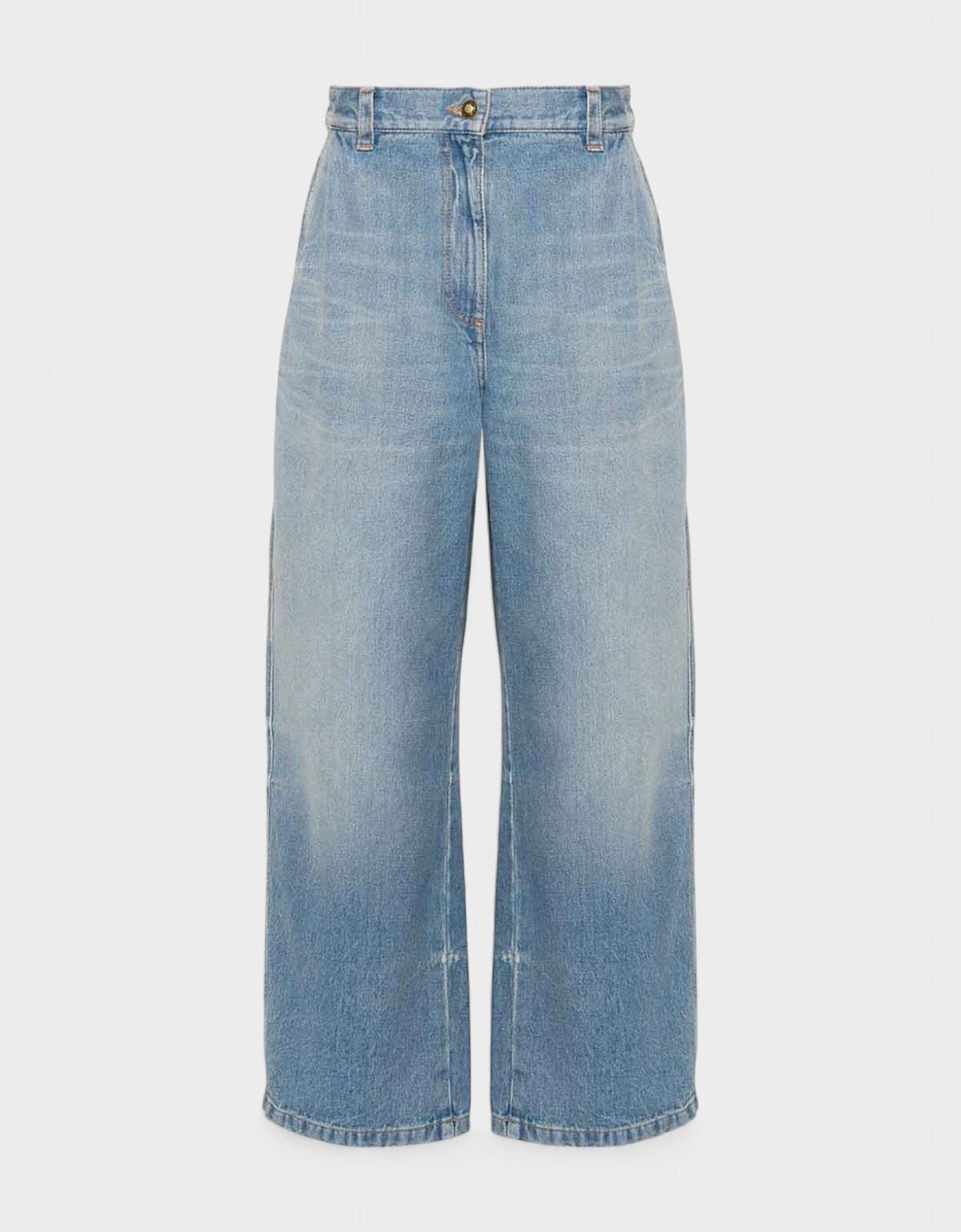 Washed Logo Wide Denim Jeans Blue, 6 of 5