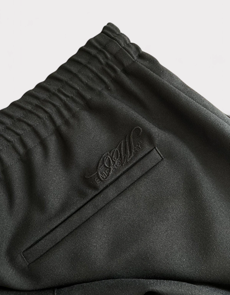 Embroidered Lounge Track Pant Black