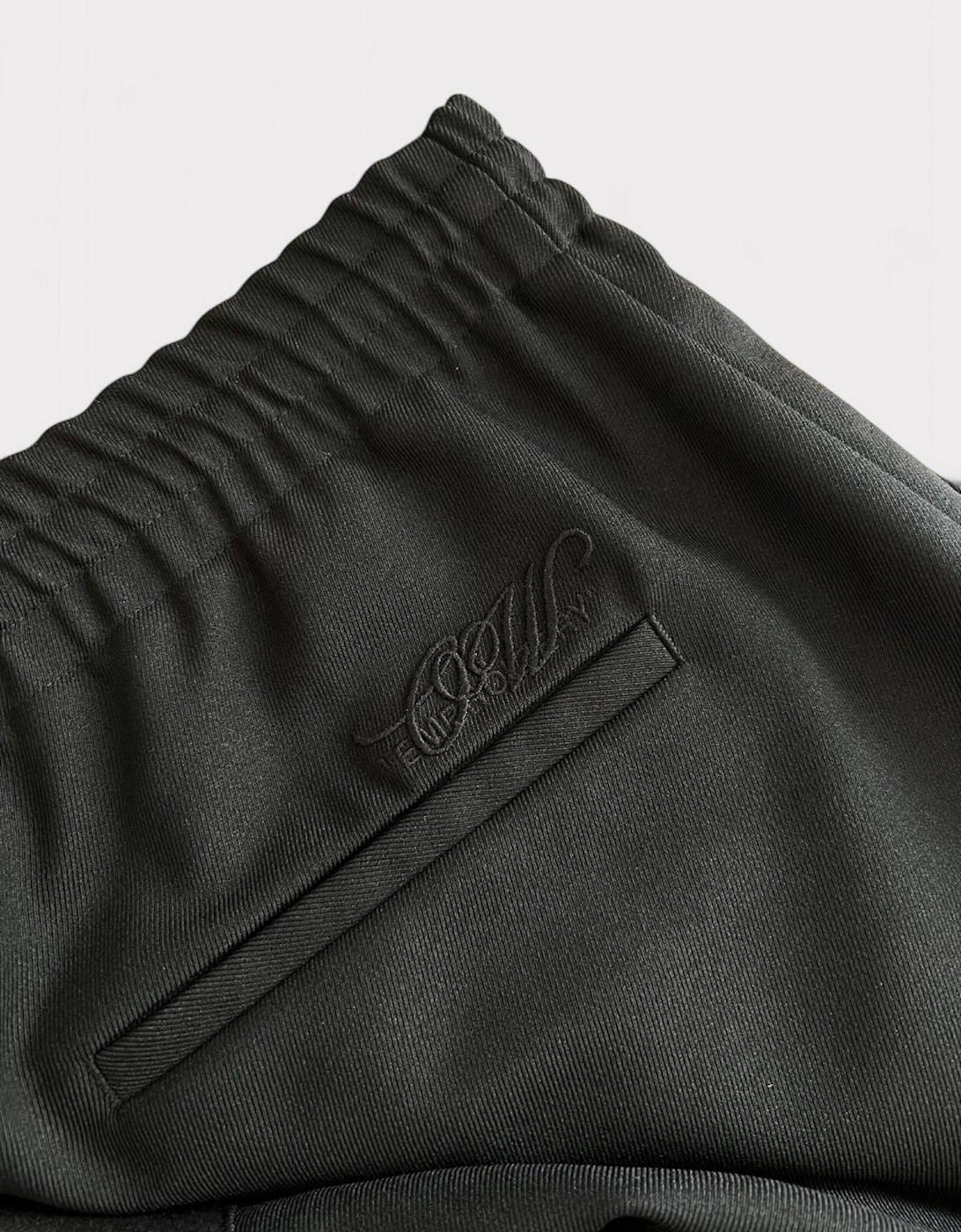 Embroidered Lounge Track Pant Black