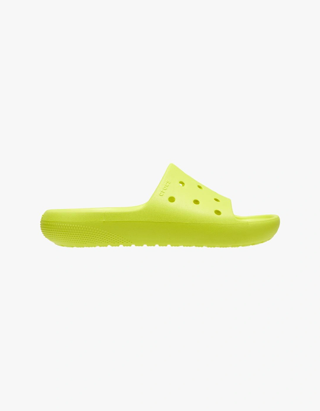 Women's Crocs 209401-76M CLASSIC SLIDE Unisex Sliders Acidity - Yellow - Size: MEN s uk 8 / women s uk 9