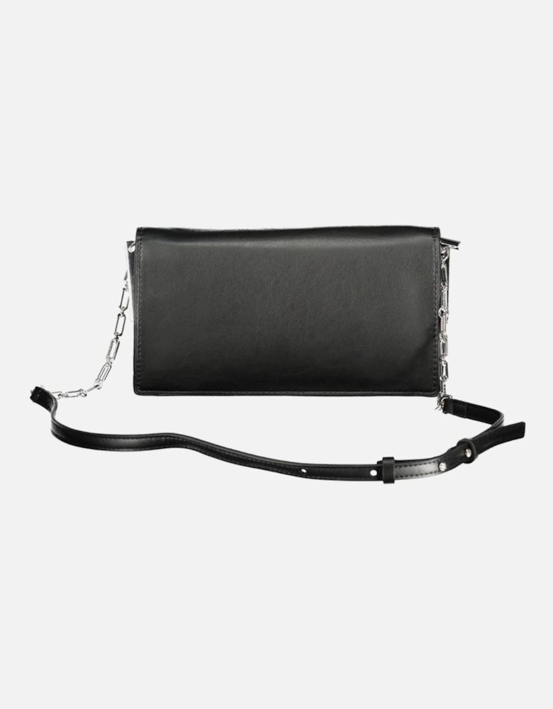 Adjustable Shoulder Bag with Twist Closure Women - Black Handbags