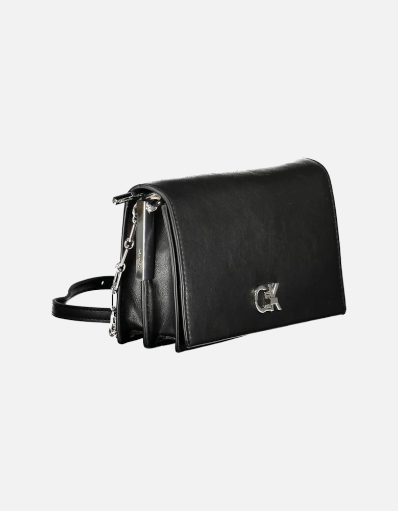 Adjustable Shoulder Bag with Twist Closure Women - Black Handbags