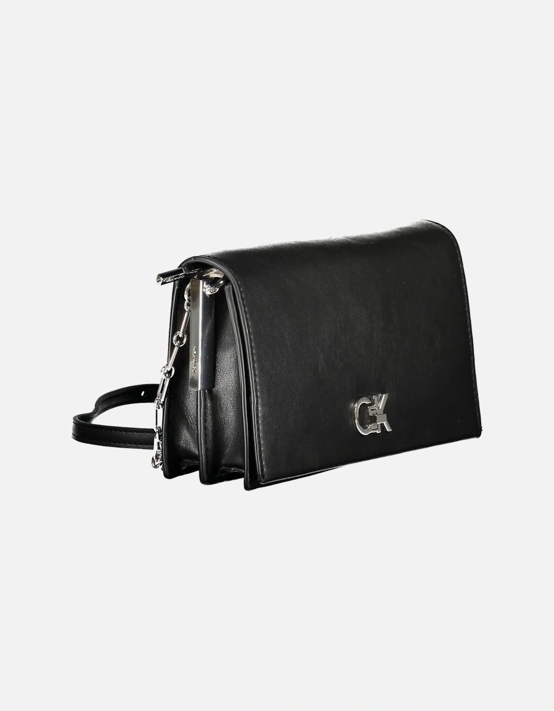 Adjustable Shoulder Bag with Twist Closure Women - Black Handbags