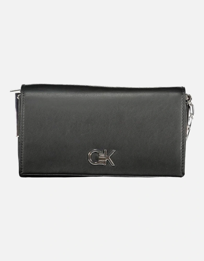 Adjustable Shoulder Bag with Twist Closure Women - Black Handbags