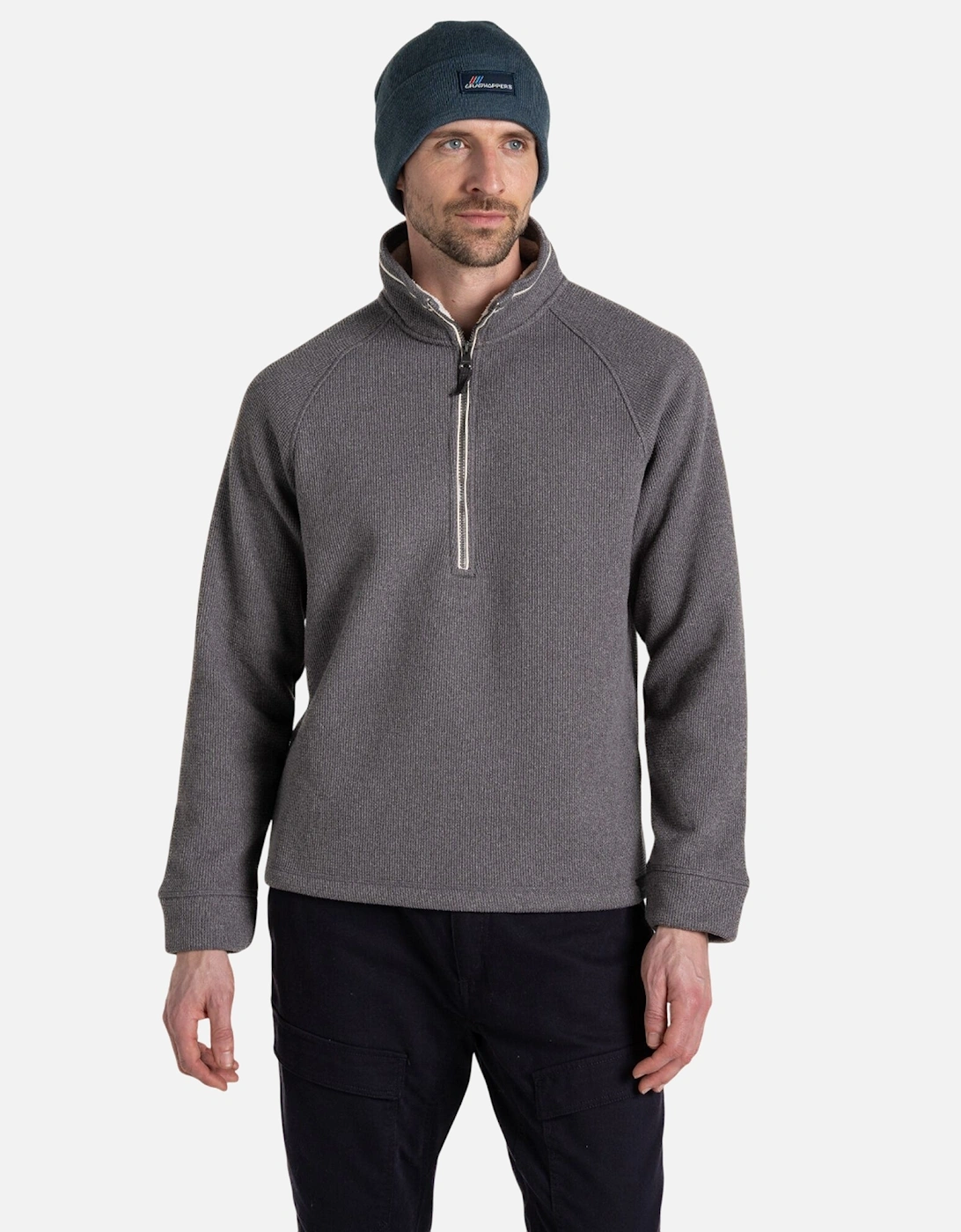 Mens Belton Half Zip Fleece Top, 5 of 4
