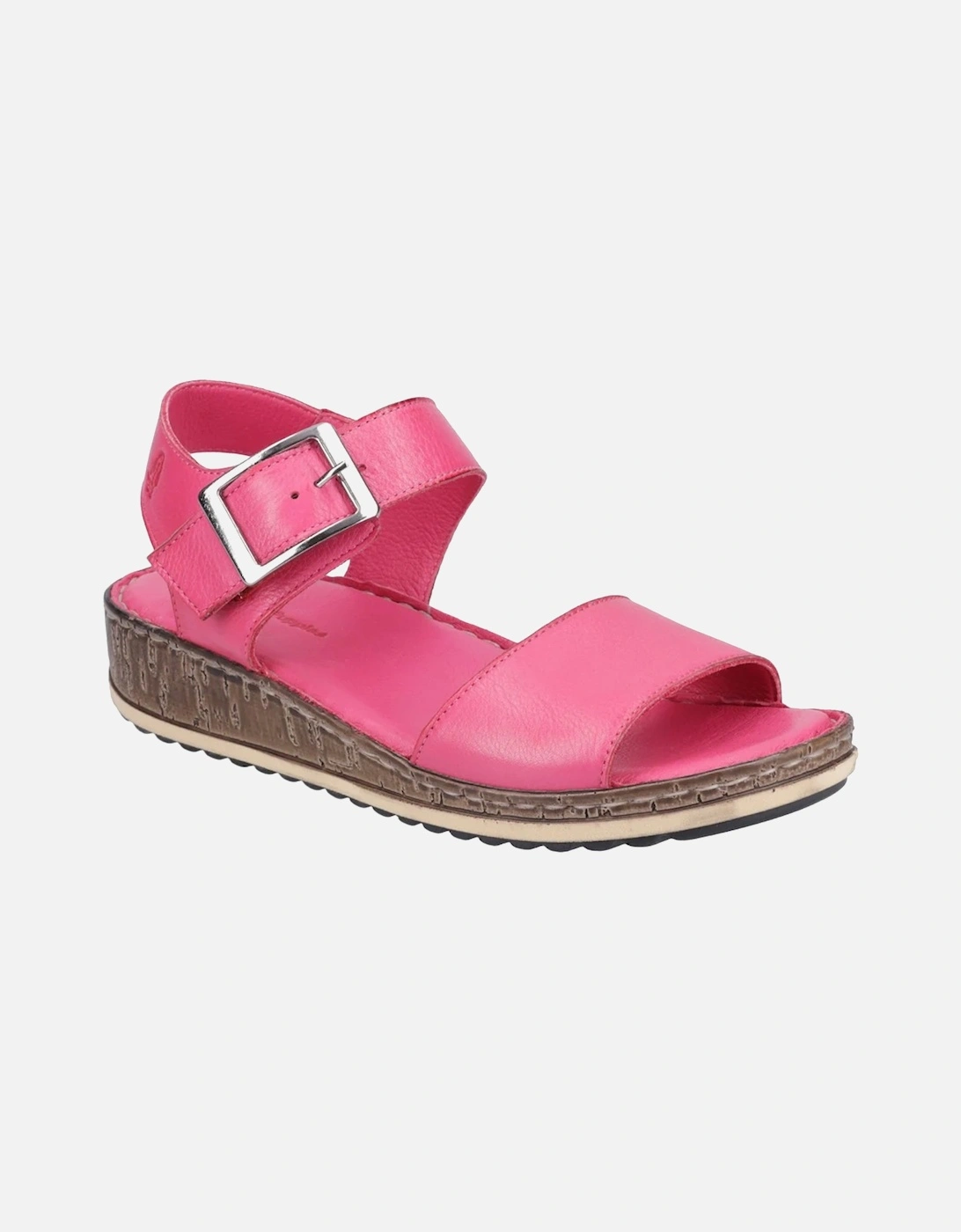 Womens/Ladies Ellie Leather Wedge Sandals, 5 of 4