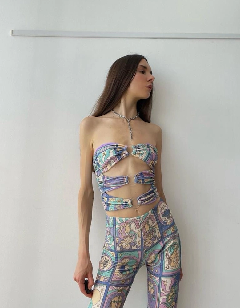Eden Flattering Glitter Lurex Multi-Coloured Jumpsuit