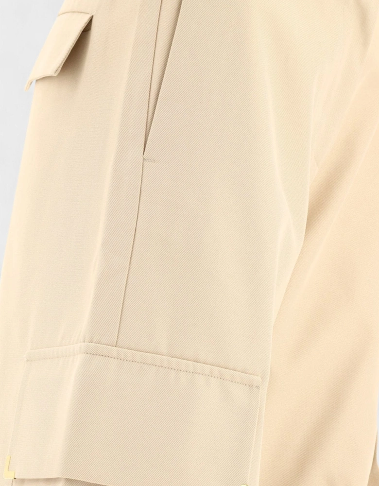 Metal Frame Trousers Beige