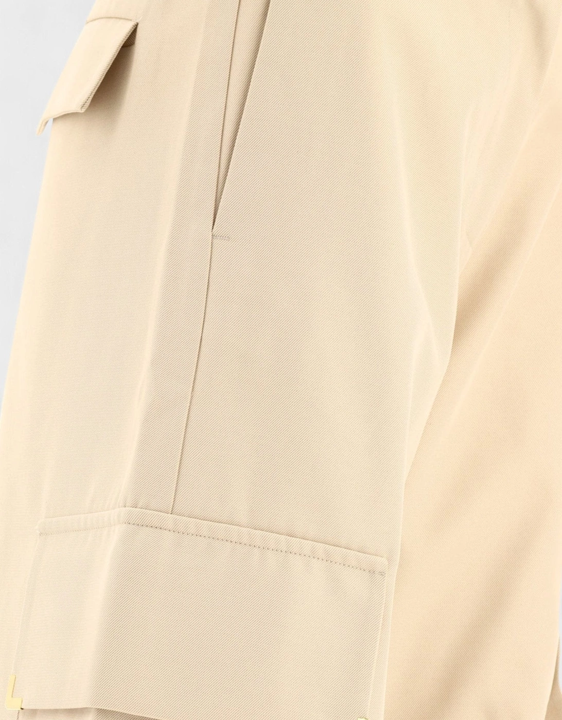 Metal Frame Trousers Beige