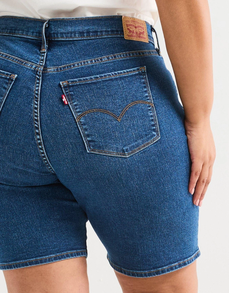 Shaping Bermuda Shorts (plus Size) - Clever Girl - Blue