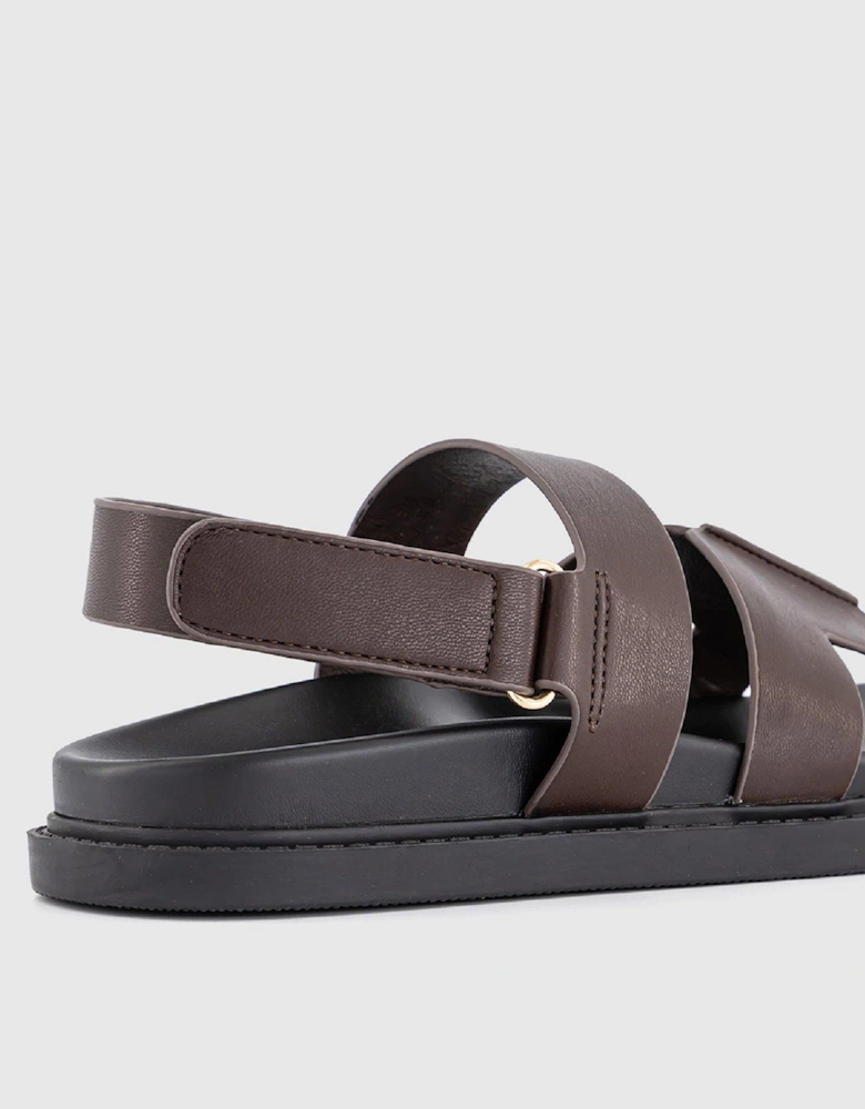 Footbeds with Back Strap - Brown