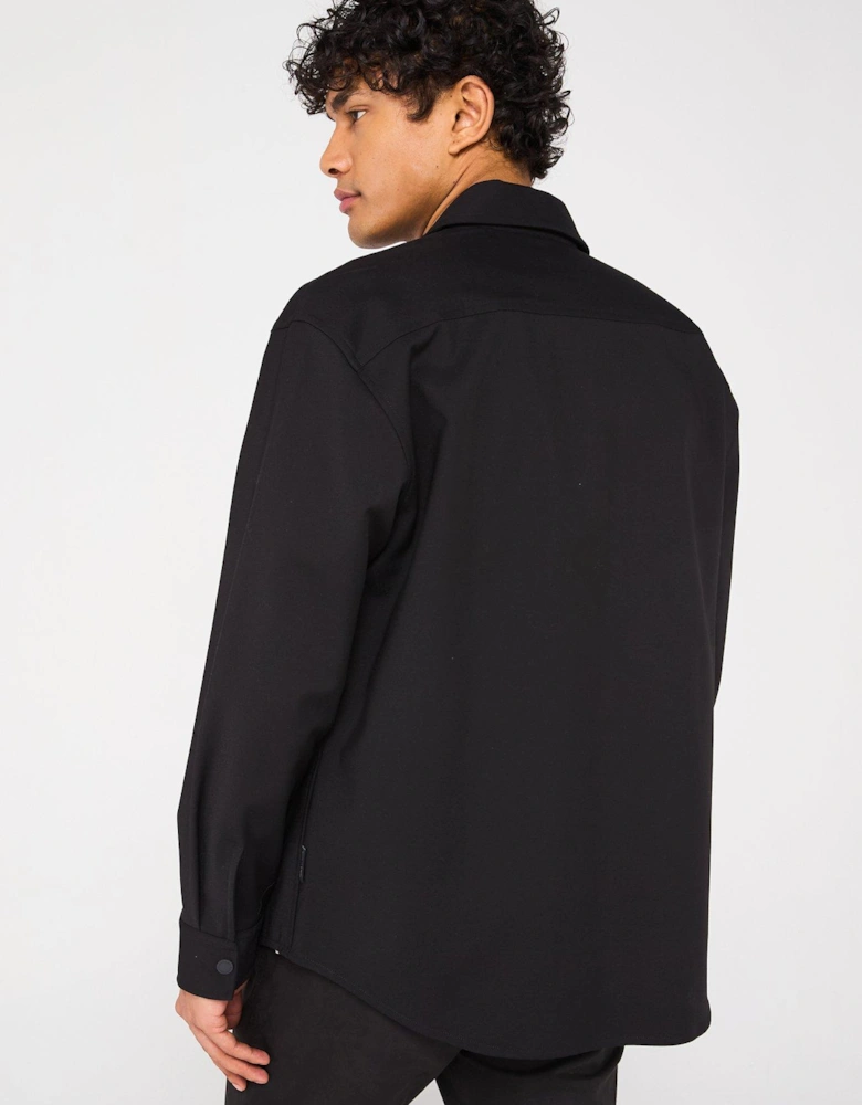 Double Pocket Overshirt - Black
