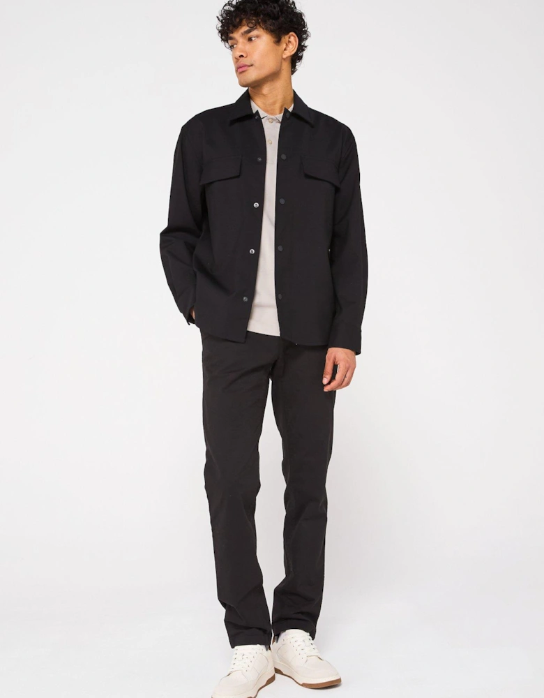 Double Pocket Overshirt - Black