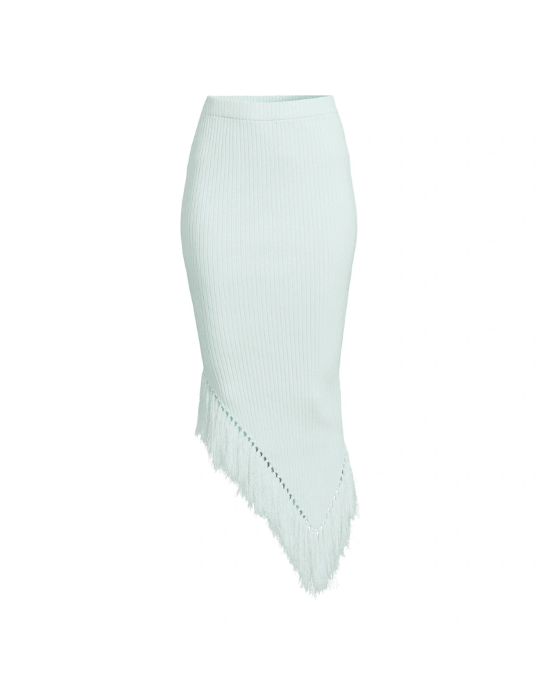 Knitted Tassel Skirt - Mint