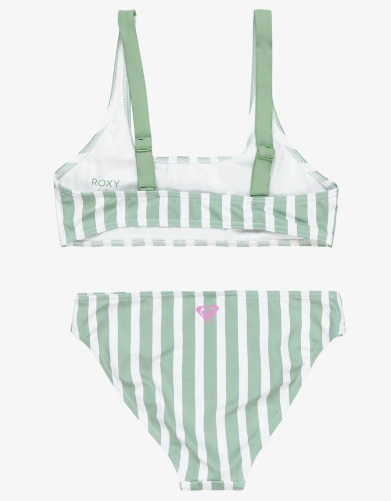 Girls Bico Active Girl Bralette Halter Bra/Pant Swimsuit - Green