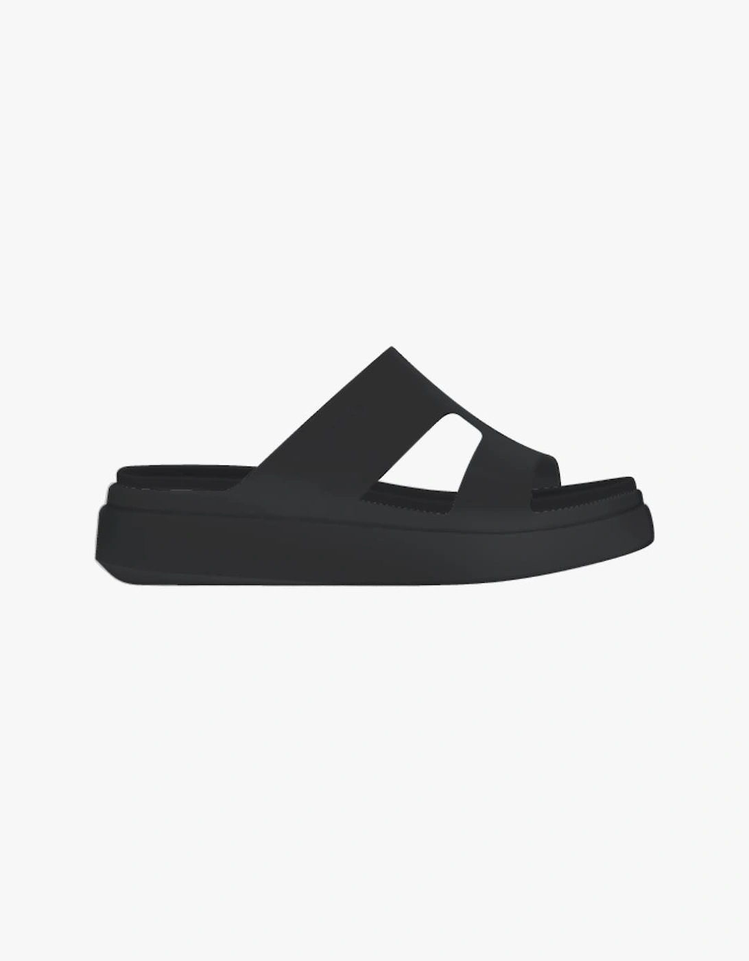 Crocs Women's Crocs 209409-001 GETAWAY PLATFORM H-STRAP Womens Sliders Black