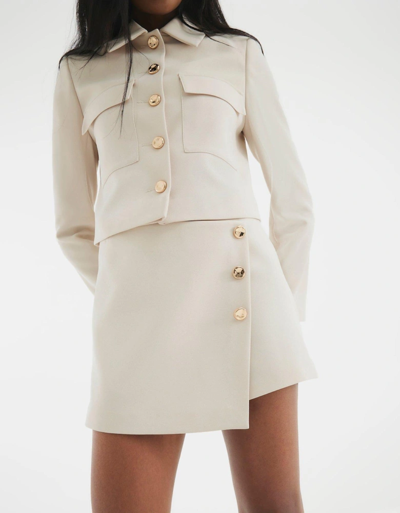 Asymmetric Skort - Beige