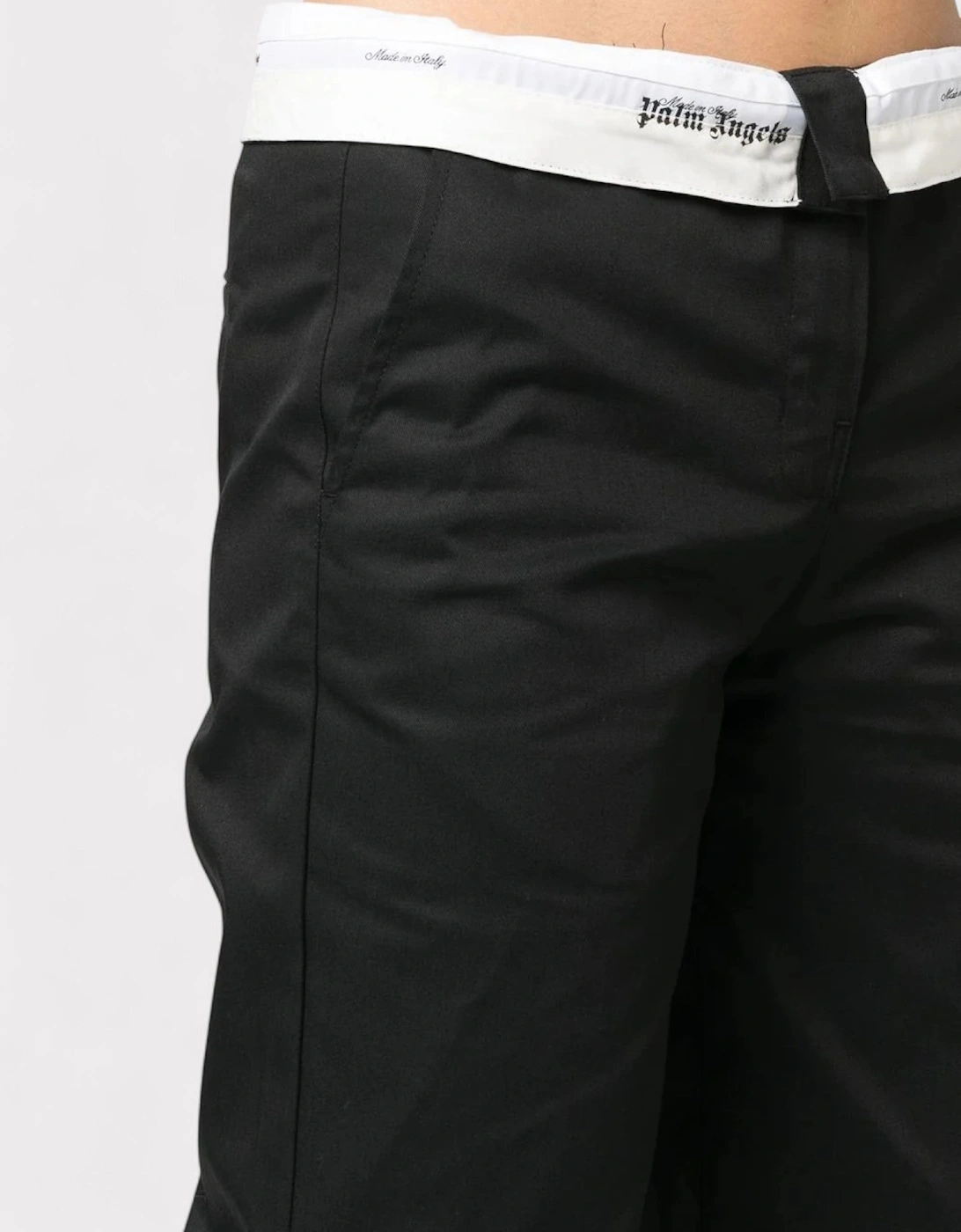 Reverse Wasitband Chino Black Wmns